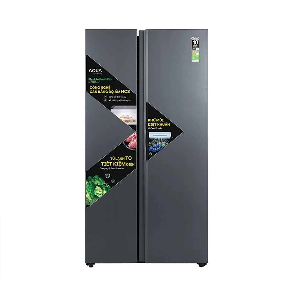 Tủ lạnh Aqua Inverter 646 lít AQR-S682XA(BL)