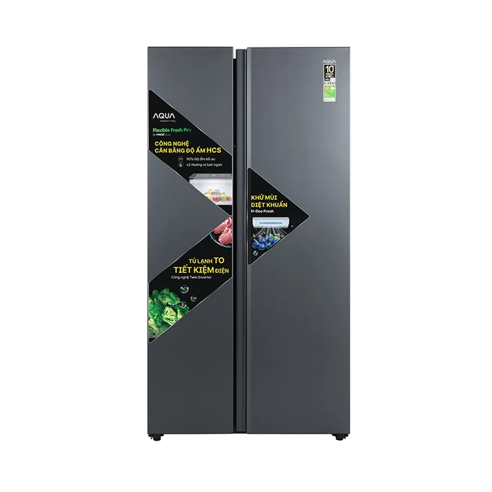 Tủ lạnh Aqua Inverter 646 lít AQR-S682XA(SLB)