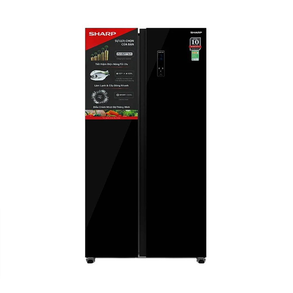 Tủ lạnh Sharp Inverter 442 lít Side By Side SJ-SBX440VG-BK